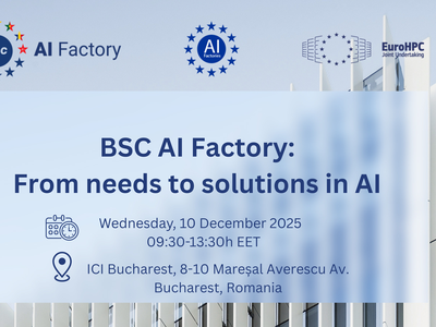 ICI Bucharest organises the event BSC AI Factory – From needs to solutions in AI